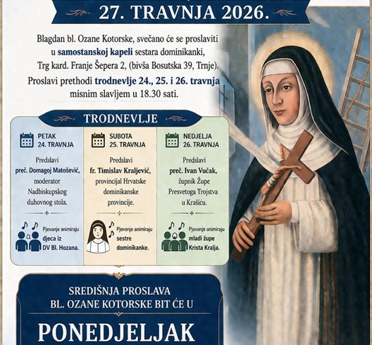 Proslava bl. Ozane Kotorske u Zagrebu